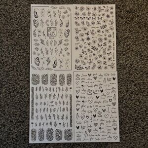 Black and White Nail Art Stickers
